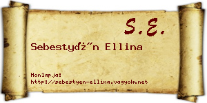Sebestyén Ellina névjegykártya